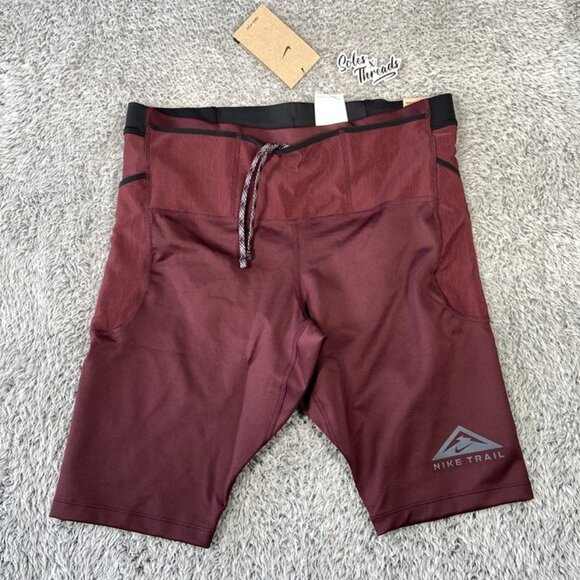 Nike Trail Lava Loop Dri-Fit 1/2 Length Running Tights Size Large Men DV9307-652 - Picture 1 of 8